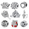 925 Sterling Silver European Charms com AAA CZ